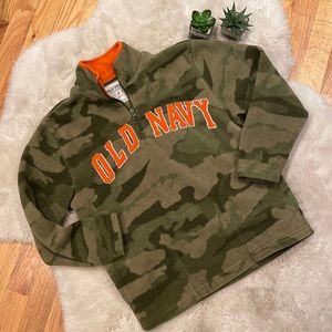 Old Navy Camo Fleece Pullover Half Zip Fleece Size Medium